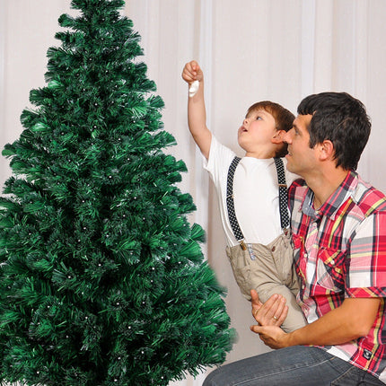 Pre-Lit Artificial Christmas Tree with Star – Realistic LED Holiday Tree for Indoor Decoration