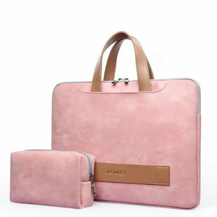 Stylish Pink 16-Inch Laptop Bag for Women – Quilted, Padded, with Accessory Pouch