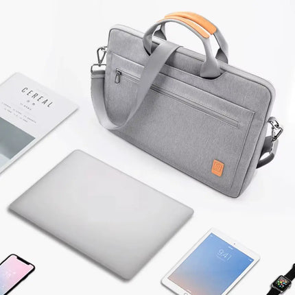 Stylish Grey 16-Inch Laptop Bag for Women – Water-Resistant, Lightweight & Multi-Compartment Work Tote