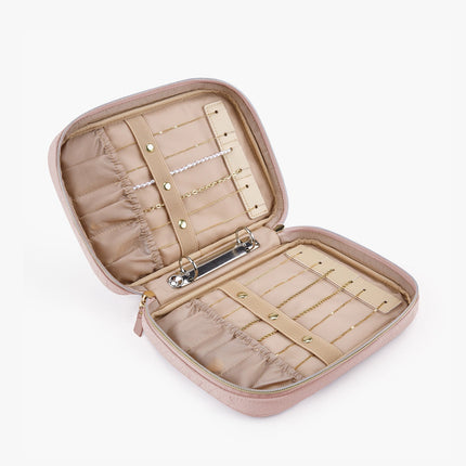 Luxury Travel Jewelry Box – Compact Organizer for Rings, Necklaces & Earrings