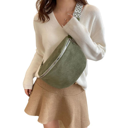 Minimalist Suede Hip Bag – Versatile Crossbody & Fanny Pack for Women