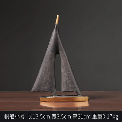 Minimalist Decorative Sailboat – Nautical Coastal Home Decor Accent for Modern & Beach-Inspired Interiors