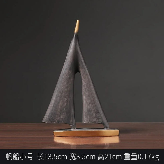 Minimalist Decorative Sailboat – Nautical Coastal Home Decor Accent for Modern & Beach-Inspired Interiors