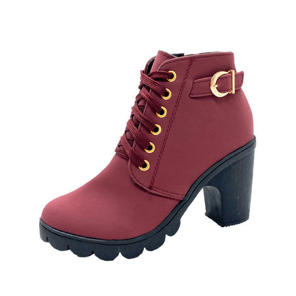 Women's Block Heel Ankle Boots – Elegant & Comfortable Fall/Winter Footwear