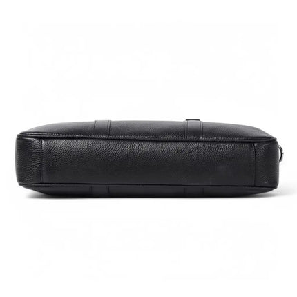 14-Inch Leather Laptop Bag for Men – Premium Cowhide Briefcase with Multiple Compartments