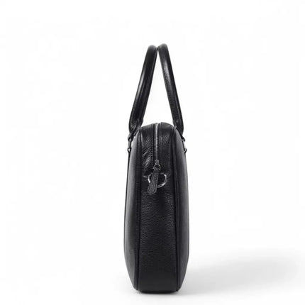 14-Inch Leather Laptop Bag for Men – Premium Cowhide Briefcase with Multiple Compartments