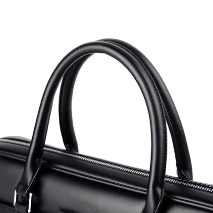 13-inch Crocodile Print Leather Laptop Bag – Premium Business Briefcase with Timeless Design