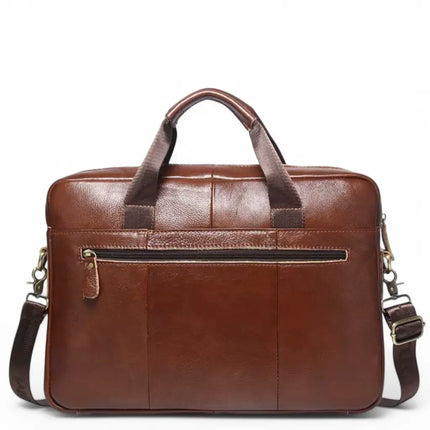 Brown Leather Laptop Bag – Stylish & Functional Business Briefcase