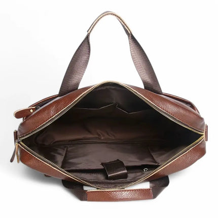 Brown Leather Laptop Bag – Stylish & Functional Business Briefcase
