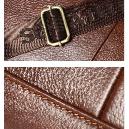 Brown Leather Laptop Bag – Stylish & Functional Business Briefcase