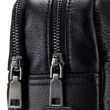 lack Leather Laptop Bag – Spacious Business Briefcase with Multiple Compartments