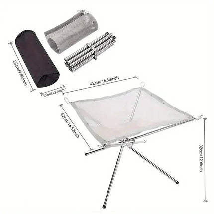 Portable Foldable Fire Pit – Lightweight & Compact – Ideal for Camping & Outdoor Adventures