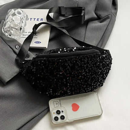 Black Sequin Crossbody Bag – Chic, Trendy & Comfortable Evening Purse