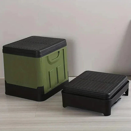 Foldable Storage Ottoman Bench – Collapsible Footrest with Hidden Storage, Compact & Durable for Living Room, Bedroom, or Office