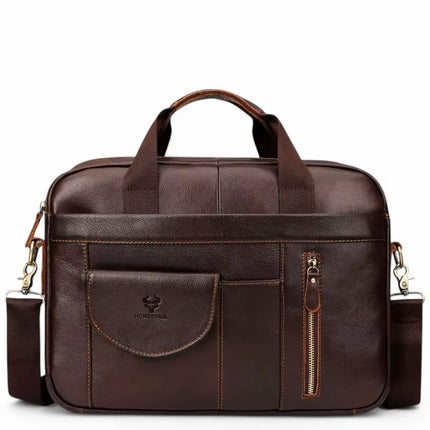 Premium 13-Inch Leather Laptop Bag for Men – Genuine Leather, Stylish & Functional