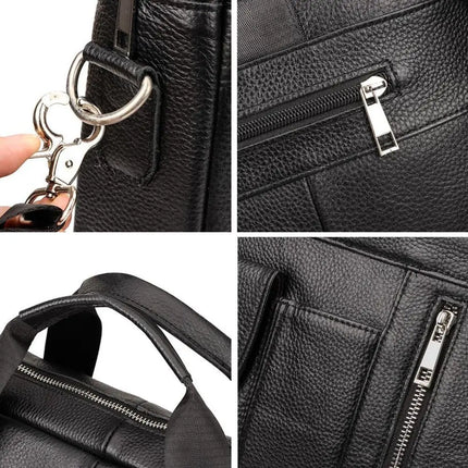 Premium 13-Inch Leather Laptop Bag for Men – Genuine Leather, Stylish & Functional