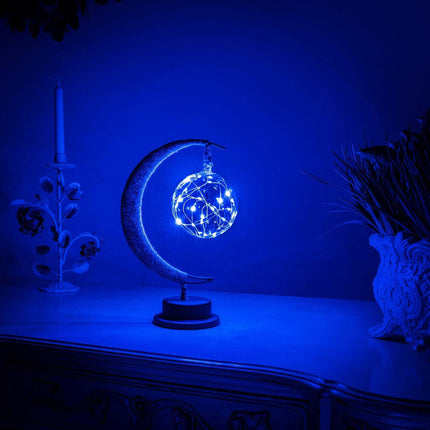 Moon-Inspired LED Touch Table Lamp – Warm Ambient Light for Bedroom & Living Room Décor