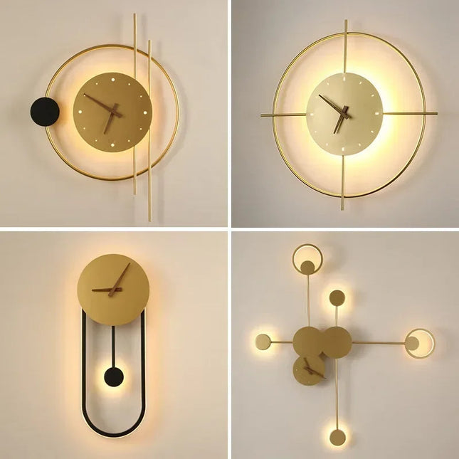 Modern LED Wall Clock Lamp 59″ x 79″ – Stylish 2-in-1 Home Decor & Ambient Light