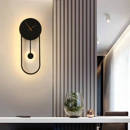 Modern LED Wall Clock Lamp 59″ x 79″ – Stylish 2-in-1 Home Decor & Ambient Light