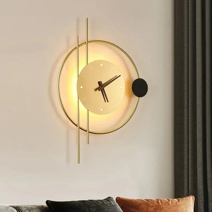 Modern LED Wall Clock Lamp 59″ x 79″ – Stylish 2-in-1 Home Decor & Ambient Light