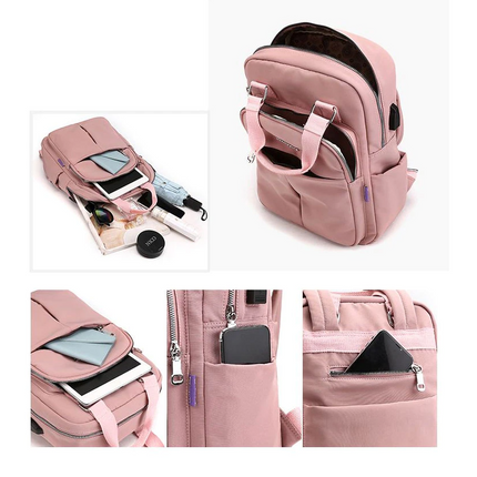 Waterproof Anti-Theft Laptop Backpack with USB Charging Port – Stylish & Secure Travel Bag for Men & Women