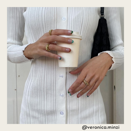 Gold Twisted Chunky Statement Ring  Croissant Style Bold Gold Ring for Women