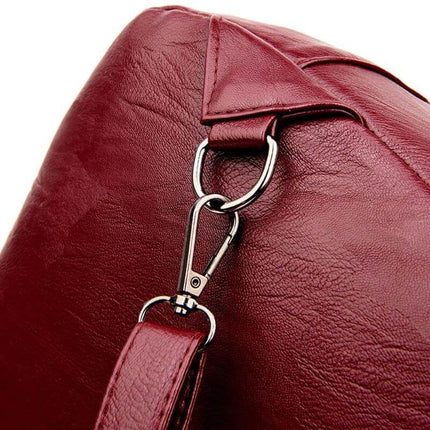 Waterproof Vegan Leather Anti-Theft Backpack for Women – Convertible Rucksack & Handbag with Hidden Zipper