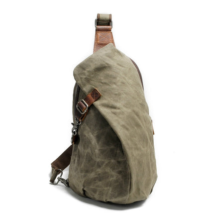 Vintage Canvas Backpack for Men – Waterproof Shoulder Bag with Durable Design
