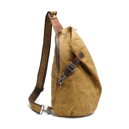 Vintage Canvas Backpack for Men – Waterproof Shoulder Bag with Durable Design