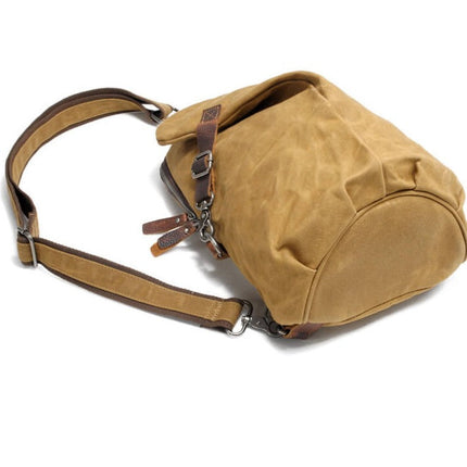 Vintage Canvas Backpack for Men – Waterproof Shoulder Bag with Durable Design