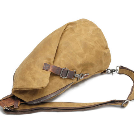 Vintage Canvas Backpack for Men – Waterproof Shoulder Bag with Durable Design