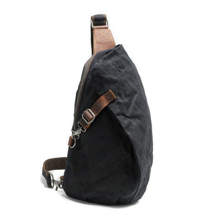 Vintage Canvas Backpack for Men – Waterproof Shoulder Bag with Durable Design