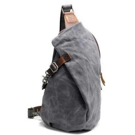 Vintage Canvas Backpack for Men – Waterproof Shoulder Bag with Durable Design