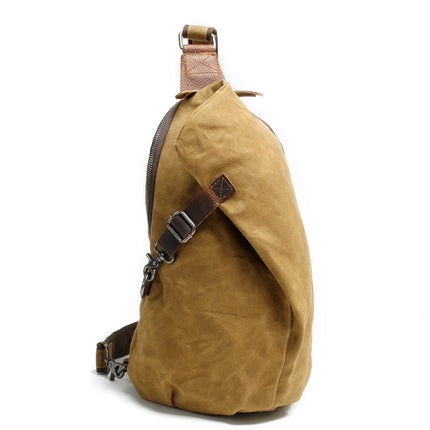 Vintage Canvas Backpack for Men – Waterproof Shoulder Bag with Durable Design