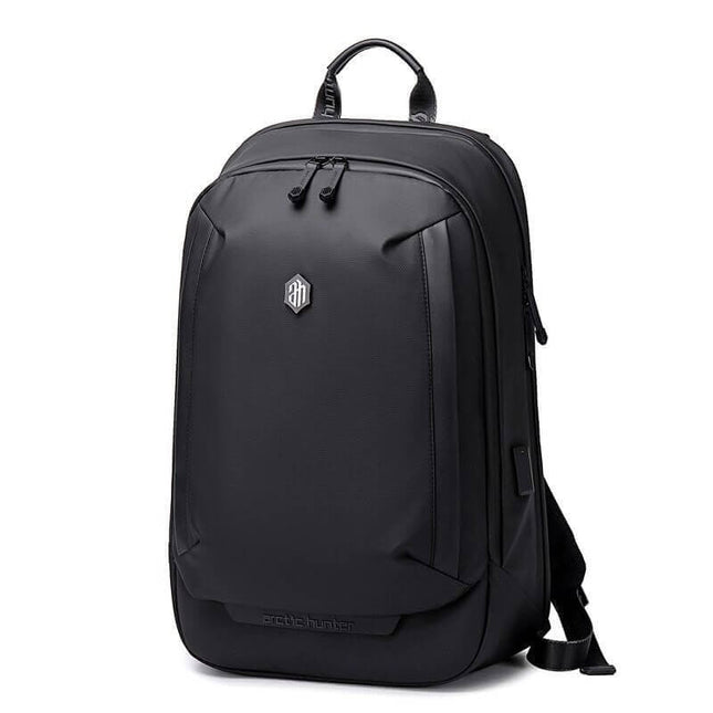 Luxe Anti-Theft 15.6" Laptop Backpack – Waterproof, USB Charging Port, Business & Travel Ready – Black