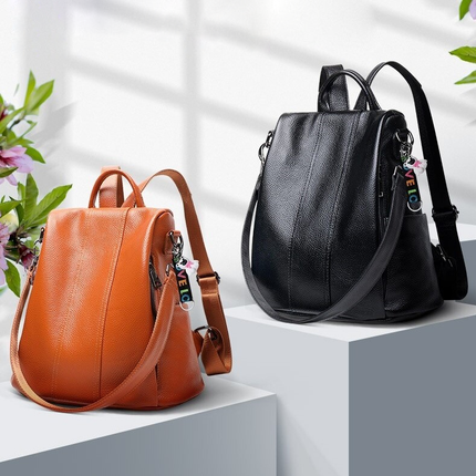 Women's PU Leather Backpack – Stylish, Spacious & Versatile Rucksack for Daily Use