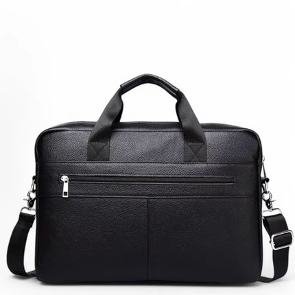 Premium Genuine Leather 15-Inch Laptop Briefcase for Men – Stylish Business Bag