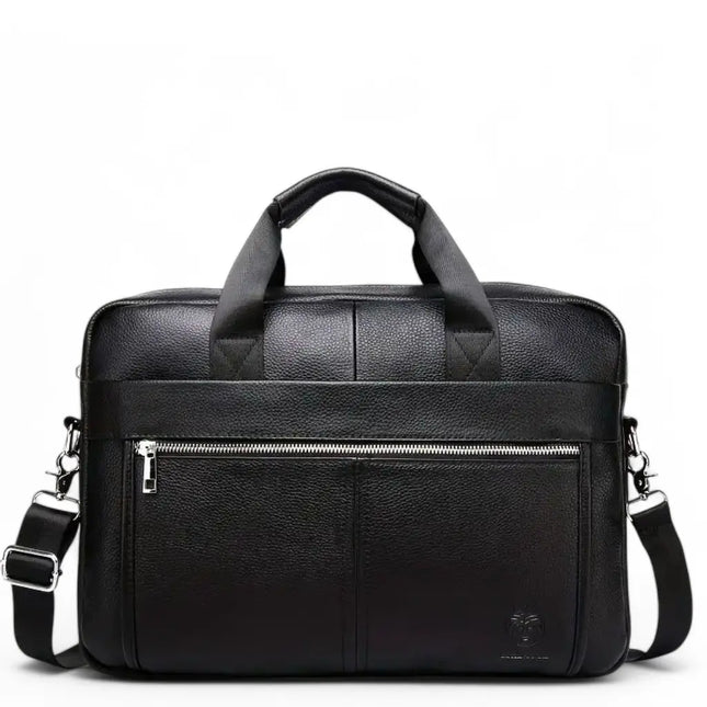 Premium Genuine Leather 15-Inch Laptop Briefcase for Men – Stylish Business Bag